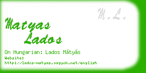 matyas lados business card
